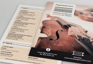 Diseño Programación Festival Música El Greco Toledo 2015