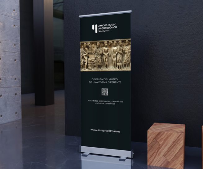 Diseño del roll-up de la Asociación de Amigos del Museo Arqueológico Nacional