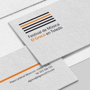 Diseño Tarjeta Festival de Música El Greco en Toledo