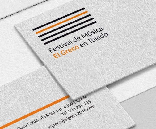 Diseño Tarjeta Festival de Música El Greco en Toledo